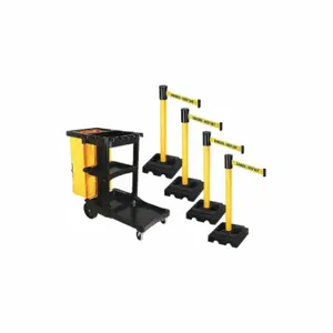 RETRACTA-BELT PSBK322PYW-DKO Barrier Systems, Yellow with Black Text, Danger - Keep Out, Yellow, Black | CT8YJC 52YE01