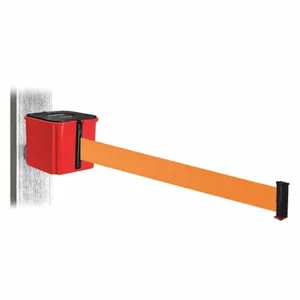 RETRACTA-BELT WH412RD20-OR-MM Retractable Belt Barrier, Orange, Red, 20 ft Belt Length | CT8YVW 52CX79