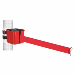 RETRACTA-BELT WH412RD25-RD-V Retractable Belt Barrier, Red, Red, 25 ft Belt Length | CT8ZCU 52CY26