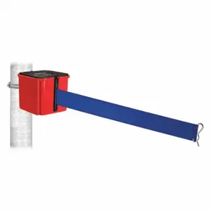 RETRACTA-BELT WH412RD20-BL-HC Retractable Belt Barrier, Blue, Red, 20 ft Belt Length | CT8YTE 52CX54