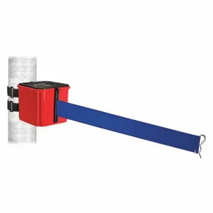 RETRACTA-BELT WH412RD20-BL-V Retractable Belt Barrier, Blue, Red, 20 ft Belt Length | CT8YTF 52CX56