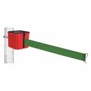 RETRACTA-BELT WH412RD20-GN-HC Retractable Belt Barrier, Green, Red, 20 ft Belt Length | CT8YUP 52CX72