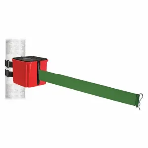 RETRACTA-BELT WH412RD25-GN-V Retractable Belt Barrier, Green, Red, 25 ft Belt Length | CT8YUX 52CY17