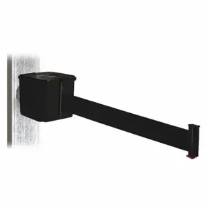 RETRACTA-BELT WH412SB15-BK-MM Retractable Belt Barrier, Black, Black, 15 ft Belt Length | CT8ZLF 48VY04