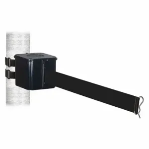 RETRACTA-BELT WH412SB25-BK-V Retractable Belt Barrier, Black, Black, 25 ft Belt Length | CT8YQU 48VY21