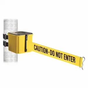 RETRACTA-BELT WH412YW15-CAU-V Retractable Belt Barrier, Yellow With Black Text, Yellow | CT8ZGP 48VZ49