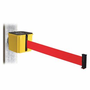 RETRACTA-BELT WH412YW25-RD-MM Retractable Belt Barrier, Red, Yellow, 25 ft Belt Length | CT8ZDJ 48VY35