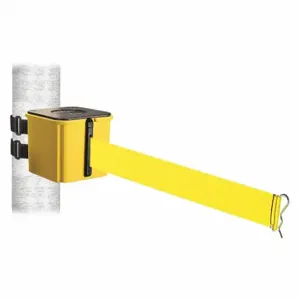 RETRACTA-BELT WH412YW15-YW-V Retractable Belt Barrier, Yellow, Yellow, 15 ft Belt Length | CT8ZHZ 48VY70