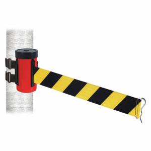 RETRACTA-BELT WH700RD-BYD-V Retractable Belt Barrier, Black And Yellow Diagonal Striped, Powder Coated | CT8YNV 48VY92