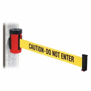 RETRACTA-BELT WH700RD-CAU-MM Retractable Belt Barrier, Yellow With Black Text | CT8ZDV 48VZ32