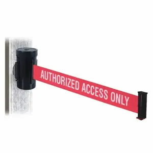 RETRACTA-BELT WH700SB-AAO-MM Retractable Belt Barrier, Red With White Text, Authorized Access Only, Powder Coated | CT8ZJM 48WA09