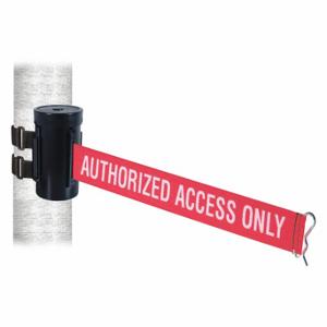 RETRACTA-BELT WH700SB-AAO-V Einziehbare Bandbarriere, rot mit weißem Text, nur autorisierter Zugang, pulverbeschichtet | CT8ZKM 48WA22