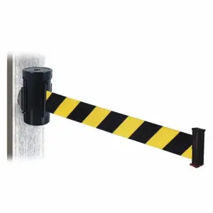 RETRACTA-BELT WH700SB-BYD-MM Retractable Belt Barrier, Black And Yellow Diagonal Striped, Powder Coated | CT8YNQ 48VY77