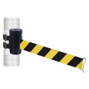 RETRACTA-BELT WH700SB-BYD-V Retractable Belt Barrier, Black And Yellow Diagonal Striped, Powder Coated | CT8YNP 48VY90