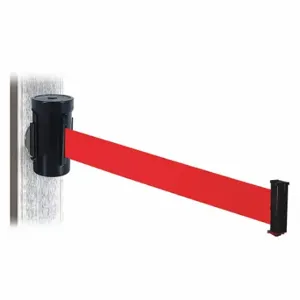 RETRACTA-BELT WH700SB-RD-MM Retractable Belt Barrier, Red, Powder Coated, 10 ft Belt Length | CT8ZCF 48VY25