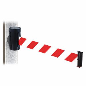 RETRACTA-BELT WH700SB-RWD-MM Retractable Belt Barrier, Red And White Diagonal Striped, Powder Coated | CT8YWV 48VZ04