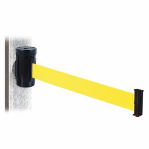 RETRACTA-BELT WH700SB-YW-MM Retractable Belt Barrier, Yellow, Powder Coated, 10 ft Belt Length | CT8ZHB 48VY51