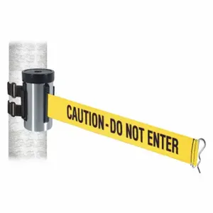 RETRACTA-BELT WH700SS-CAU-V Retractable Belt Barrier, Yellow With Black Text | CT8ZDQ 48VZ47