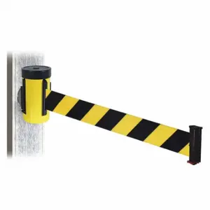 RETRACTA-BELT WH700YW-BYD-MM Retractable Belt Barrier, Black And Yellow Diagonal Striped, Powder Coated | CT8YNT 48VY78