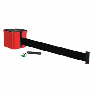 RETRACTA-BELT WM412RD20-BK-RE Retractable Belt Barrier, Black, Red, 20 ft Belt Length | CT8YRH 52CY98