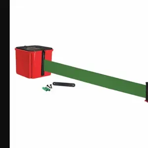 RETRACTA-BELT WM412RD25-GN-RE Retractable Belt Barrier, Green, Red, 25 ft Belt Length | CT8YUW 52CZ20