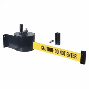 RETRACTA-BELT WM5000-CAU-HDRE Wall Mounted Retractable Belt Barrier, Yellow With Black Text, Caution - Do Not Enter | CT8ZLZ 40CL81