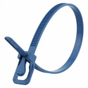 RETYZ EVT-M12BL-TA Releasable Cable Tie, Metal Detectable, 12 Inch Length, Blue, Max. 87 mm Bundle Dia | CT8ZVU 800DV1