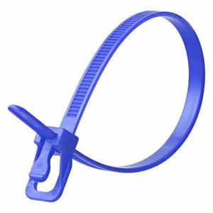 RETYZ EVT-S12BL-HA Releasable Cable Tie, 12 Inch Length, Blue, Max. 87 mm Bundle Dia, 50 Lb Tensile Strength | CT8ZNM 800EE0