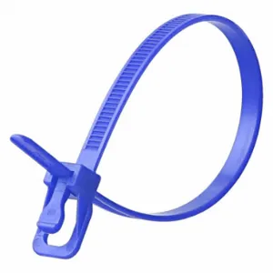 RETYZ EVT-S10BL-HA Releasable Cable Tie, 10 Inch Length, Blue, Max. 71 mm Bundle Dia, 50 Lb Tensile Strength | CT8ZMN 800EA5