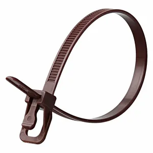 RETYZ EVT-S12BR-TA Releasable Cable Tie, 12 Inch Length, Brown, Max. 87 mm Bundle Dia | CT8ZNP 800EE3