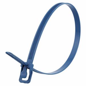RETYZ WKT-M14BL-TA Releasable Cable Tie, Metal Detectable, 14 Inch Length, Blue, Max. 87 mm Bundle Dia | CT8ZVW 800EN2