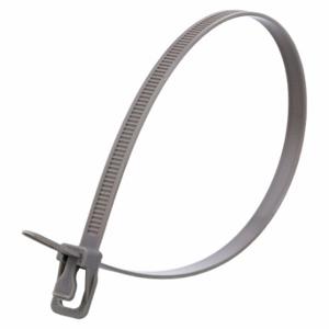 RETYZ WKT-S14GY-TA Releasable Cable Tie, 14 Inch Length, Gray, Max. 100 mm Bundle Dia | CT8ZQA 800EP6