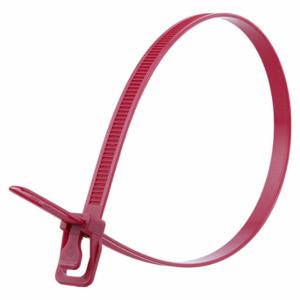 RETYZ WKT-S14MR-TA Releasable Cable Tie, Plenum Rated, 14 Inch Length, Maroon, Max. 100 mm Bundle Dia | CT8ZVZ 800EP7