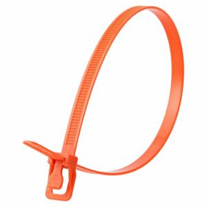 RETYZ WKT-S14OR-TA Releasable Cable Tie, 14 Inch Length, Orange, Max. 100 mm Bundle Dia | CT8ZQM 800ER1