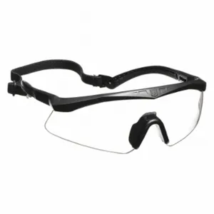 REVISION MILITARY 4-0076-9627 Safety Glasses, Wraparound Frame, Black, Black, M Eyewear Size, Unisex | CT8ZZD 38RL82