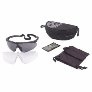 REVISION MILITARY 4-0152-0001 Safety Glasses, Wraparound Frame, Assorted, Black, Black, M Eyewear Size | CT8ZYT 38RL56