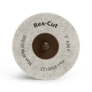 REX CUT 500122 Disc, 3 Inch Dia., Type R Button, Aluminum Oxide Coarse Flexible, 20000 RPM | CM7ZJP