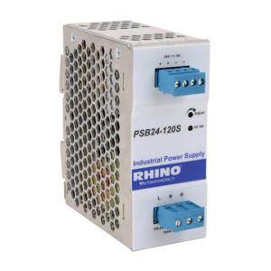 RHINO PSB24-120S Switching Power Supply, 24 VDC At 5A/120W, 120/240 VAC Or 120-375 VDC Nominal Input | CV7VNC