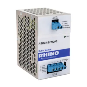 RHINO PSB24-BFM20S Buffer Module, 1 Input, 24 VDC Nominal Input, 23-28 VDC Output, 20A, Selection Switch | CV7TUX