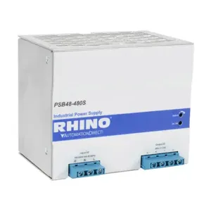 RHINO PSB48-480S Switching Power Supply, 48 VDC At 10A/480W, 120/240 VAC Or 120-375 VDC Nominal Input | CV7VNN