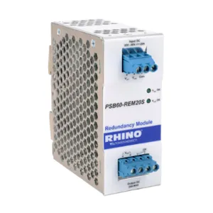 RHINO PSB60-REM20S Redundancy Module, 2 Inputs, 24/48 VDC Nominal Input, 24-48 VDC Output, 20A | CV7TUY