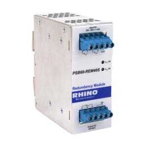 RHINO PSB60-REM40S Redundancy Module, 2 Inputs, 24/48 VDC Nominal Input, 24-48 VDC Output, 40A | CV7TUZ