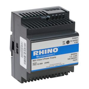 RHINO PSC-12-060 Switching Power Supply, 12 VDC At 4.5A/54W, 120/240 VAC Nominal Input, 1-Phase, Enclosed | CV7VNT