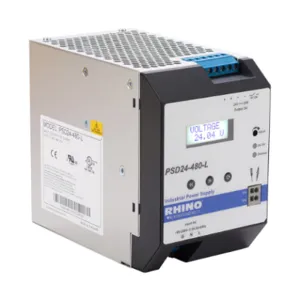 RHINO PSD24-480-L Switching Power Supply, 24 VDC At 20A/480W, 120/240 VAC Or 110-300VDC Nominal Input | CV7VPA