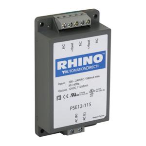 RHINO PSE12-115 Switching Power Supply, 12 VDC At 1.25A/15W, 120/240 VAC Or 120-370 VDC Nominal Input | CV7VPE