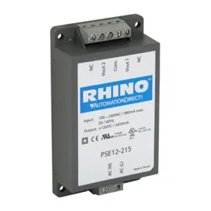 RHINO PSE12-215 Switching Power Supply, +/-12 VDC At 0.625A/15W, 120/240 VAC Or 120-370 VDC Nominal Input | CV7VPH