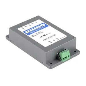 RHINO PSE12-DC24-40 DC To DC Converter, 18-75 VDC Input, 12 VDC Output, 3.33A, 40W, Plastic Housing | CV7GCG