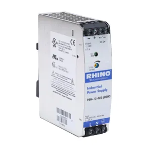 RHINO PSH-12-080 Switching Power Supply, 12 VDC At 6.6A/80W, 120/240 VAC Nominal Input, 1-Phase, Enclosed | CV7VPW