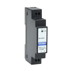 RHINO PSL-24-010 Switching Power Supply, 24 VDC At 0.42A/10W, 120/240 VAC Or 125-375 VDC Nominal Input | CV7VQM