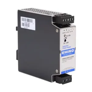 RHINO PSM24-090S-N Switching Power Supply, 24 VDC At 3.75A/90W, 120/240 VAC Nominal Input, 1-Phase, Enclosed | CV7VQV